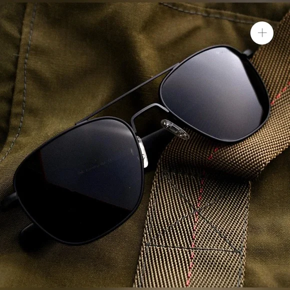 NWT Randolph Aviator Military Special Edition Matte Black Polarized Sunglasses